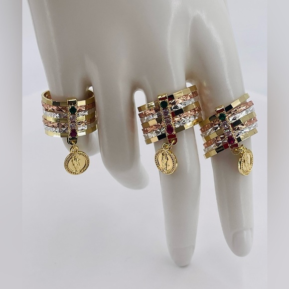 weekly rings image San Judas gold plated 14k size 7 8 9 10 $15 EACH - Picture 4 of 7